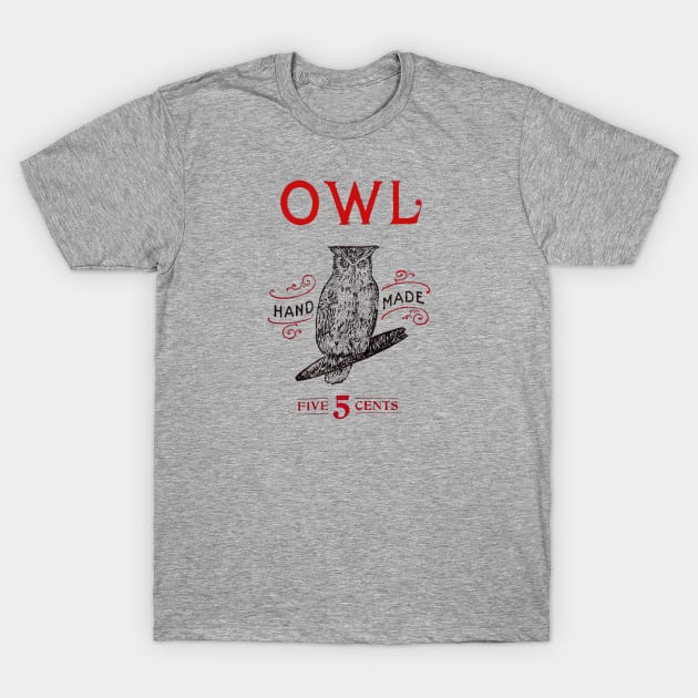 Red Owl Cigar Sign from the Early 20th Century T-Shirt by EphemeraKiosk